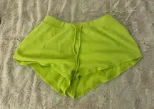 green offline () waffle print shorts- small