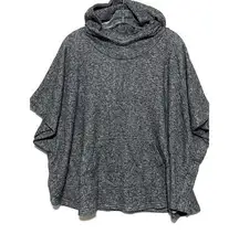 Oakley Oversized Short Sleeve Marled Gray Batwing Hoodie Sweatshirt Womens XS