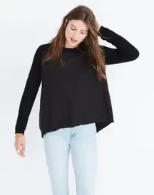 Madewell Sweater Women Medium Province Cross Back Colorblock Marled Forest