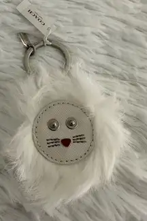 New Coach F62983 Furry Lion Keychain Key Fob Ring‎ Charm