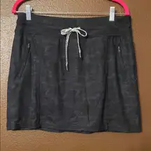 Gray Skater Mini Skorts with Tie Front