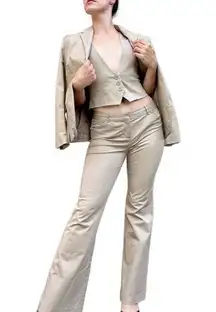 Body By Victoria's Secret Y2K Vintage Tan 3
Piece Waistcoat Matching Suit Set 6