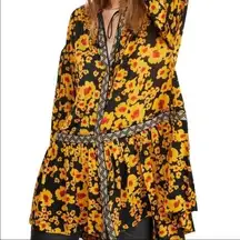 Free People  love letter floral print tunic small