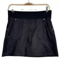 Athleta Northpeak Skort Women's S Black Stretch Poly 4 Pocket Mini Jean Look
