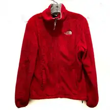 Red Fuzzy Zip Up Jacket