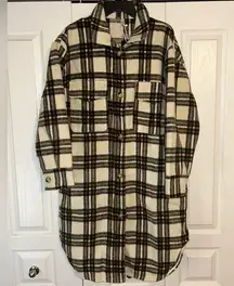 Long Plaid Shacket