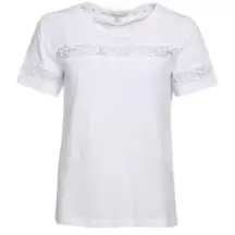 Barbour Women's White Pier Short Sleeve Top Size 4