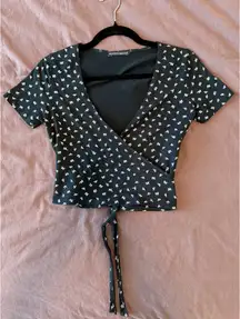 Brandy Melville Floral Wrap Top