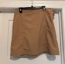 Patagonia Water Girl Tan Khaki Side Laced Skirt Size 12 Fishing Camping Outdoors