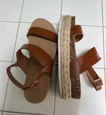 Brown Leather Strappy Sandals