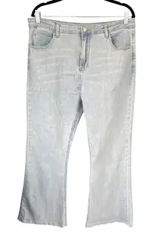 T1 Gray Lab Women's High Rise Zip-Fly Bootcut Denim Jeans Light Wash Size‎ 31