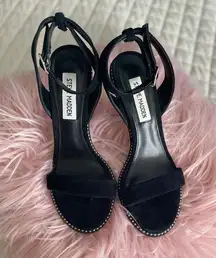 Steve Madden Black Suede Heels Size 7