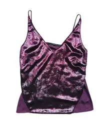 J Brand V-Neck Red Velvet Camisole Tank Top Small