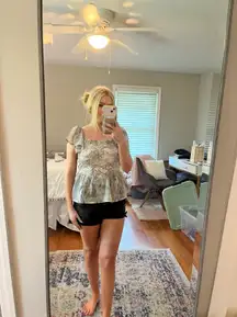 Peplum Short Sleeve Shirt