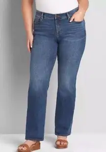 Lane Bryant Genius Fit Denim Bootcut Blue Jeans High Rise Women’s Size 16 Cotton