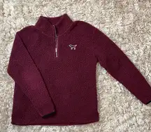 Pink Sherpa Quarter Zip Hoodie