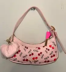 NWT Betsey Johnson Dane Shoulder Bag - Sweet Cherries On Pink