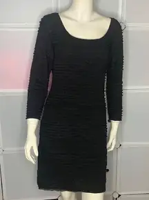 Max Studio 3/4 Sleeve BodyCon Ruffle Dress Size Medium
