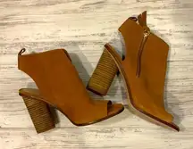 Gianni Bini open toe suede bootie size 8