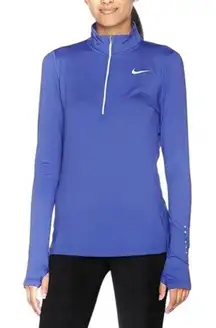 Nike Pullover Women's M Blue Running Dri-Fit Top Dry Element 1/4 Zip 💙