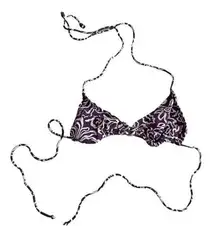 Y2K AEO American Eagle purple print triangle bikini top size Large