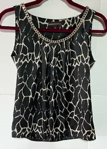 DANA BUCHMAN (XS) BLOUSE‎ WITH CHAIN NECK DETAIL LIKE NEW