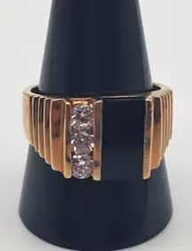 Park Lane Gold Tone Onyx & CZ Ring (11)