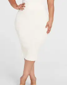 Julia Ivory Sweater Knit Pencil Skirt Plus Size 3X NWT