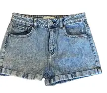 Mom Short Jean Denim High Rise Waist Acid Wash 27