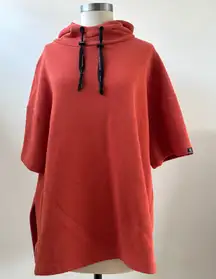 Scotch & Soda‎ Orange Pullover Hoodie Short Sleeve Tunic Sweatshirt medium