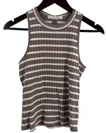 Free People Sleeveless Knit Striped Top Enchanted Moon Combo Size XS