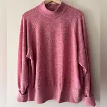 Maeve Anthropologie Marled Laney Pink Soft Mock Cowl Neck Sweater 1X