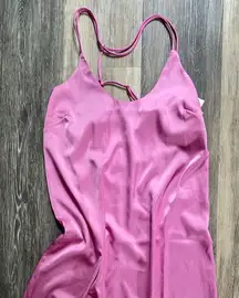 Auden Silky Pink Spaghetti Strap Slip Midi Dress‎ Nightgown Size XS NWT