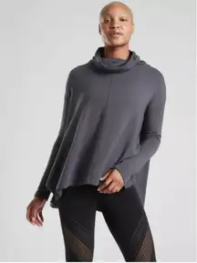 Athleta | Ethereal Brushed Funnel Neck in Spring Night Gray Size Medium