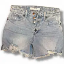 Joe's Jeans Light Blue Distressed Jean Shorts Size 25