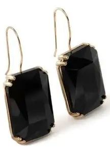 Anthropologie black and gold vintage drop earrings