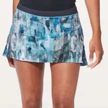 Lululemon Play Off The Pleats Skirt Sun Dazed Multi Blue Super Dark Size 2