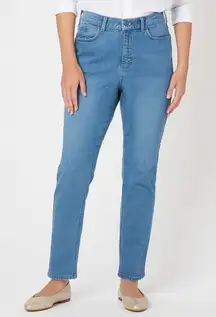 Isaac Mizrahi Live! Petite True Denim Indigo Straight Leg Jeans Size: 14P NWT