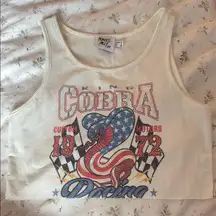 Princess Polly White Cobra Racing Tank Top