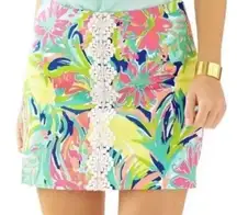 Lilly Pulitzer  Rhea Skort in Casa Banana (Sz 4) Tropical Floral Print Eyelet