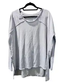 We The Free  NWT Gray Long Sleeve Style Top Lightweight Oversized Size Small