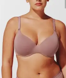 Third Love Organic Cloud Cotton T Shirt Bra 38F Full Coverage Memory foam cups