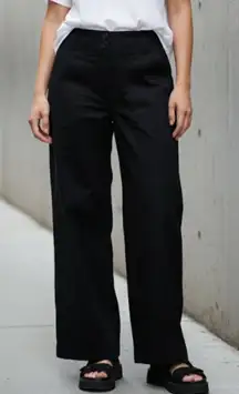 Maeve Classic Black Wide-Leg Trousers