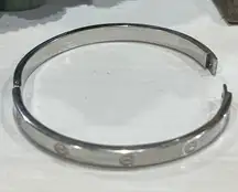 bangle hinge silver tone bracelet cute gift‎