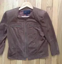 Brown Faux Suede Jacket Small