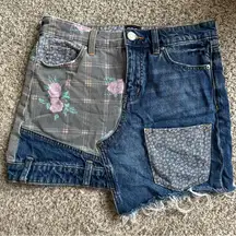 BDG Urban Outfitters Patchwork Jean Denim Mini Skirt Small 90s Retro Y2K