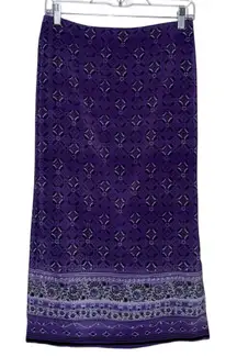 Boho Bandana‎ Print Purple Black White Skirt Lightweight Jonathan Martin