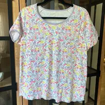 TBBC short sleeve floral tee Pima cotton Lake pjs pajamas top women’s tshirt