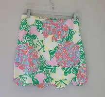 Lilly Pulitzer Scallop Hem Floral Skirt