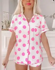 Sassy shortcake smiley face pajamas preppy